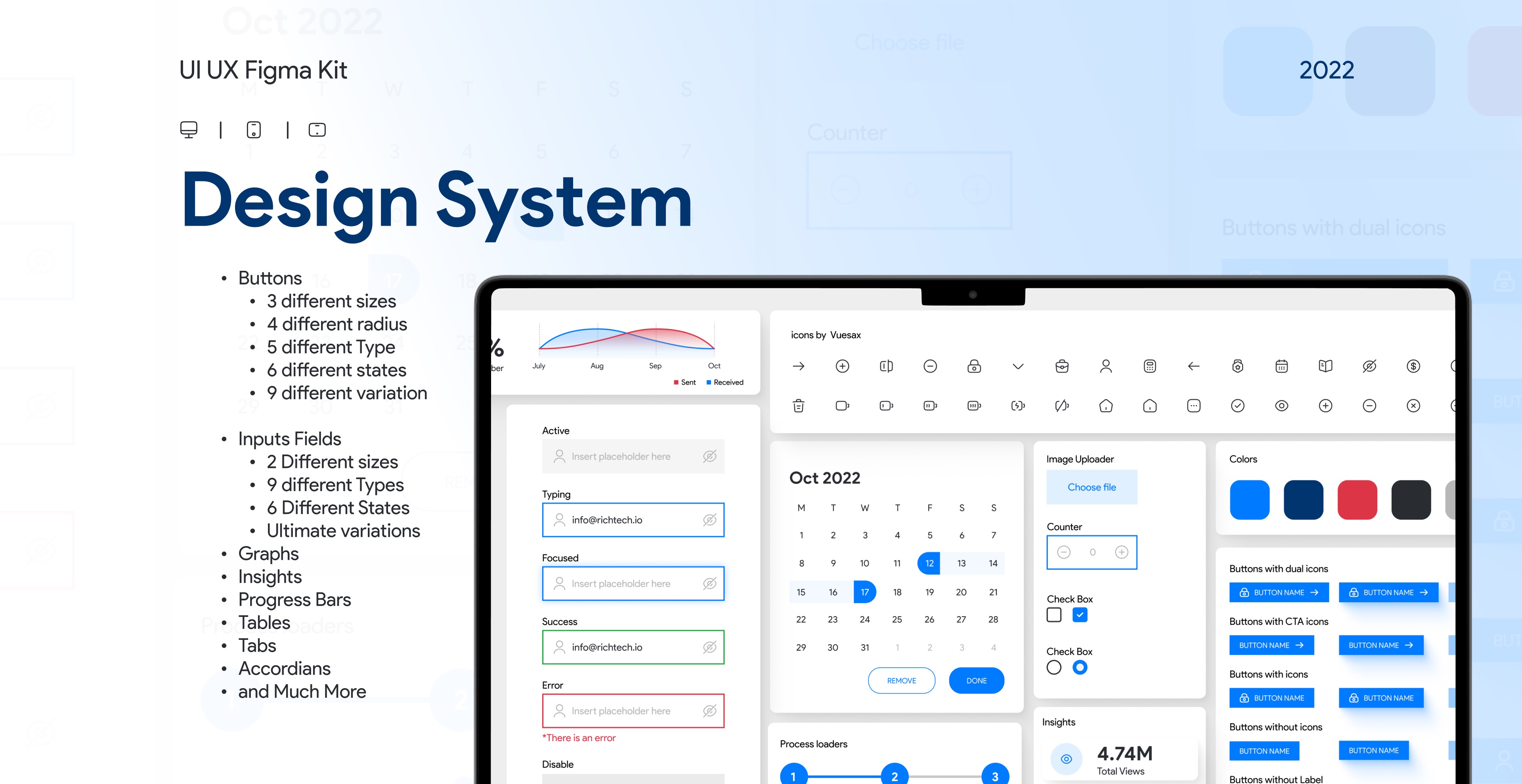 visual representation of a design system being extracted from lines of code into colorful UI components